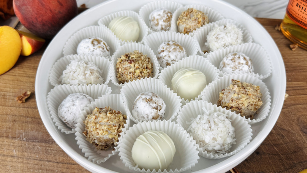 Peachy Bourbon Balls Recipe
